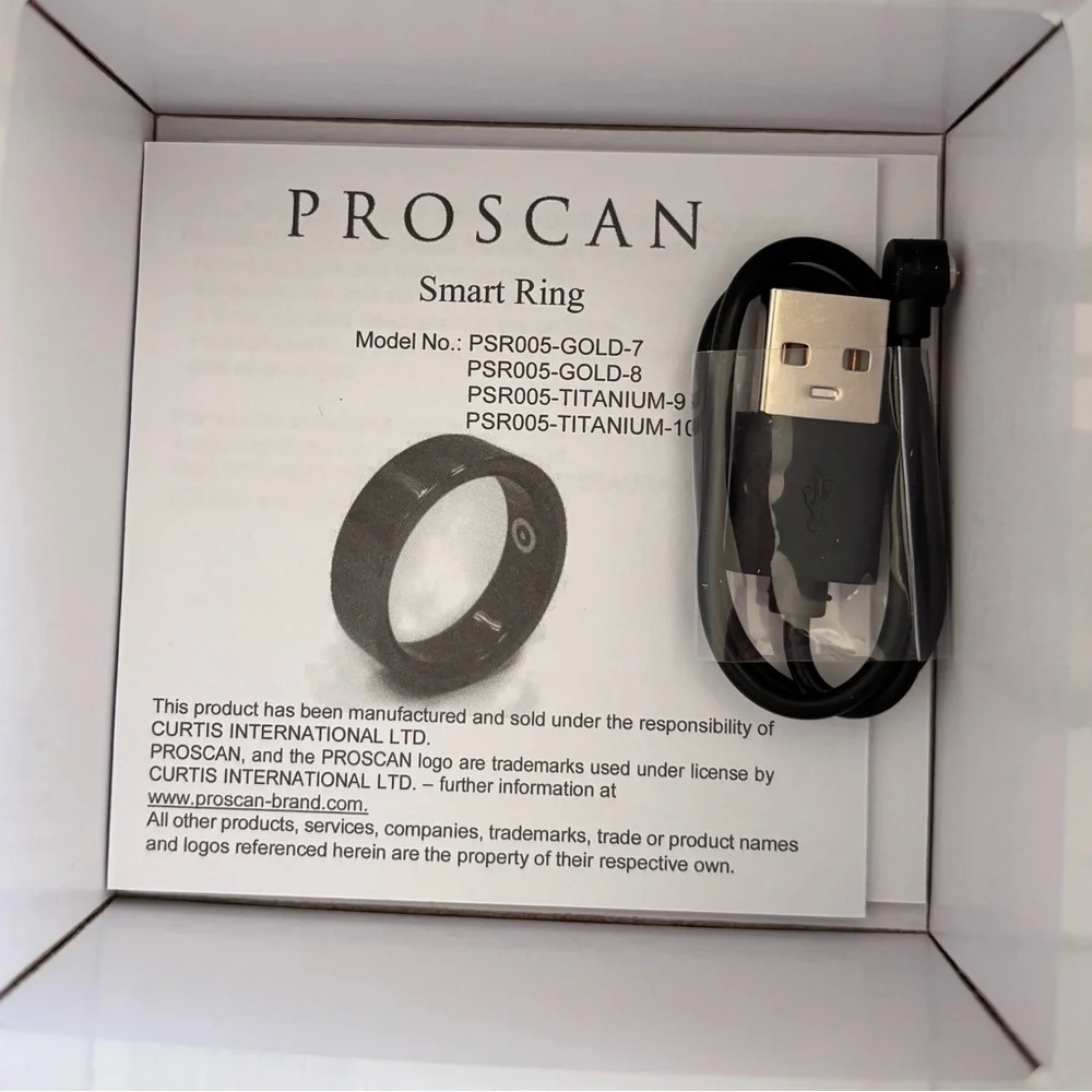 PROSCAN Gold-Tone Bluetooth Smart Ring Model PSR005--NWB--7